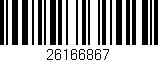 Código de barras (EAN, GTIN, SKU, ISBN): '26166867'