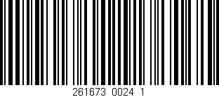 Código de barras (EAN, GTIN, SKU, ISBN): '261673_0024_1'
