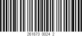 Código de barras (EAN, GTIN, SKU, ISBN): '261673_0024_2'
