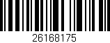Código de barras (EAN, GTIN, SKU, ISBN): '26168175'