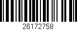Código de barras (EAN, GTIN, SKU, ISBN): '26172758'