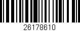 Código de barras (EAN, GTIN, SKU, ISBN): '26178610'