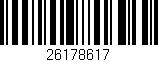 Código de barras (EAN, GTIN, SKU, ISBN): '26178617'