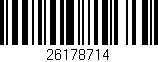Código de barras (EAN, GTIN, SKU, ISBN): '26178714'