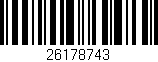 Código de barras (EAN, GTIN, SKU, ISBN): '26178743'