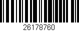 Código de barras (EAN, GTIN, SKU, ISBN): '26178760'