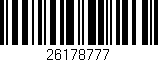 Código de barras (EAN, GTIN, SKU, ISBN): '26178777'