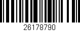 Código de barras (EAN, GTIN, SKU, ISBN): '26178790'