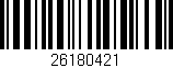 Código de barras (EAN, GTIN, SKU, ISBN): '26180421'
