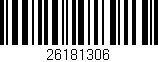 Código de barras (EAN, GTIN, SKU, ISBN): '26181306'