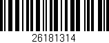 Código de barras (EAN, GTIN, SKU, ISBN): '26181314'