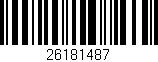 Código de barras (EAN, GTIN, SKU, ISBN): '26181487'