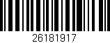 Código de barras (EAN, GTIN, SKU, ISBN): '26181917'