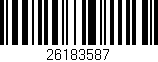 Código de barras (EAN, GTIN, SKU, ISBN): '26183587'