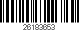 Código de barras (EAN, GTIN, SKU, ISBN): '26183653'
