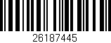 Código de barras (EAN, GTIN, SKU, ISBN): '26187445'