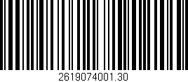 Código de barras (EAN, GTIN, SKU, ISBN): '2619074001.30'