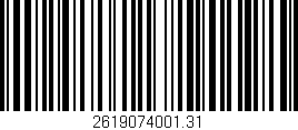 Código de barras (EAN, GTIN, SKU, ISBN): '2619074001.31'