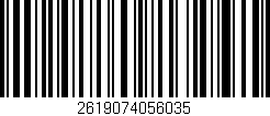 Código de barras (EAN, GTIN, SKU, ISBN): '2619074056035'