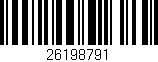 Código de barras (EAN, GTIN, SKU, ISBN): '26198791'