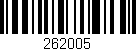 Código de barras (EAN, GTIN, SKU, ISBN): '262005'