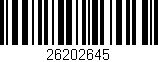 Código de barras (EAN, GTIN, SKU, ISBN): '26202645'