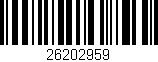 Código de barras (EAN, GTIN, SKU, ISBN): '26202959'
