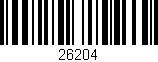Código de barras (EAN, GTIN, SKU, ISBN): '26204'