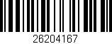 Código de barras (EAN, GTIN, SKU, ISBN): '26204167'