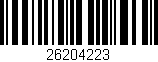 Código de barras (EAN, GTIN, SKU, ISBN): '26204223'