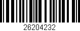 Código de barras (EAN, GTIN, SKU, ISBN): '26204232'