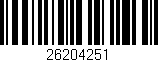 Código de barras (EAN, GTIN, SKU, ISBN): '26204251'