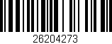 Código de barras (EAN, GTIN, SKU, ISBN): '26204273'