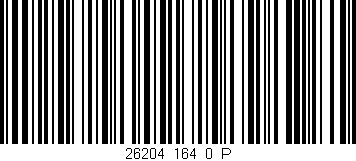 Código de barras (EAN, GTIN, SKU, ISBN): '26204_164_0_P'