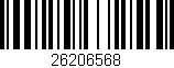 Código de barras (EAN, GTIN, SKU, ISBN): '26206568'