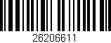 Código de barras (EAN, GTIN, SKU, ISBN): '26206611'