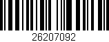 Código de barras (EAN, GTIN, SKU, ISBN): '26207092'
