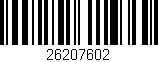 Código de barras (EAN, GTIN, SKU, ISBN): '26207602'