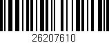 Código de barras (EAN, GTIN, SKU, ISBN): '26207610'