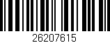 Código de barras (EAN, GTIN, SKU, ISBN): '26207615'