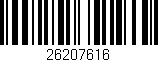 Código de barras (EAN, GTIN, SKU, ISBN): '26207616'