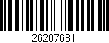 Código de barras (EAN, GTIN, SKU, ISBN): '26207681'