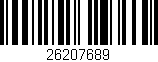 Código de barras (EAN, GTIN, SKU, ISBN): '26207689'