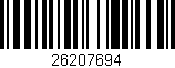 Código de barras (EAN, GTIN, SKU, ISBN): '26207694'