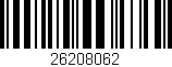 Código de barras (EAN, GTIN, SKU, ISBN): '26208062'