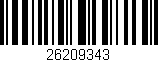 Código de barras (EAN, GTIN, SKU, ISBN): '26209343'