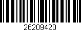 Código de barras (EAN, GTIN, SKU, ISBN): '26209420'