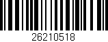 Código de barras (EAN, GTIN, SKU, ISBN): '26210518'
