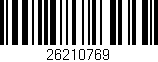 Código de barras (EAN, GTIN, SKU, ISBN): '26210769'