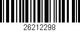 Código de barras (EAN, GTIN, SKU, ISBN): '26212298'